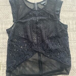 Massimo Black Lace Top